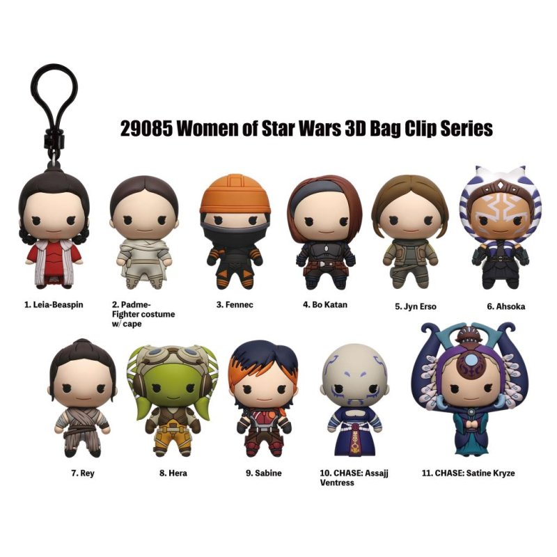 STAR WARS - Woman of Star Wars - 3D Foam Bag Clip (Display 24 Pcs)