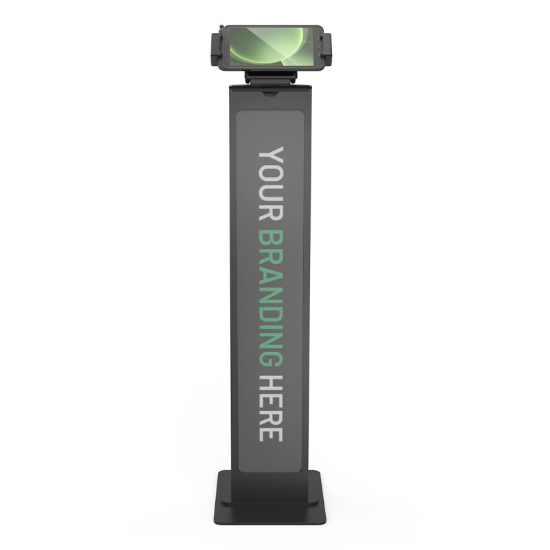 UNIVERSAL TABLET CLING EXTREME BRANDABLE FLOOR STAND - BLACK