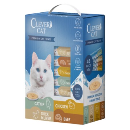 CleverCat - Creamy big pack 48 st x 15 gr with 4 variants