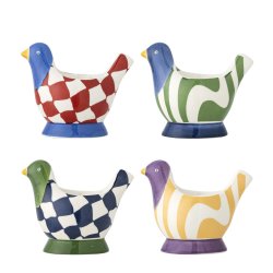 Bloomingville - Birdy Egg Cup - Multi - Stoneware