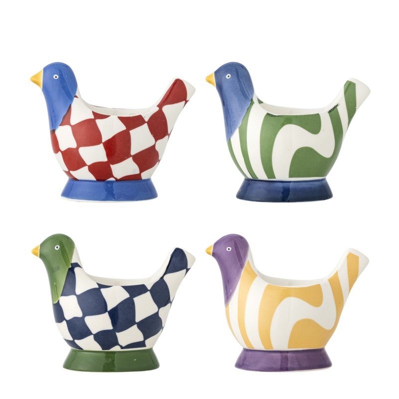 Bloomingville - Birdy Egg Cup - Multi - Stoneware