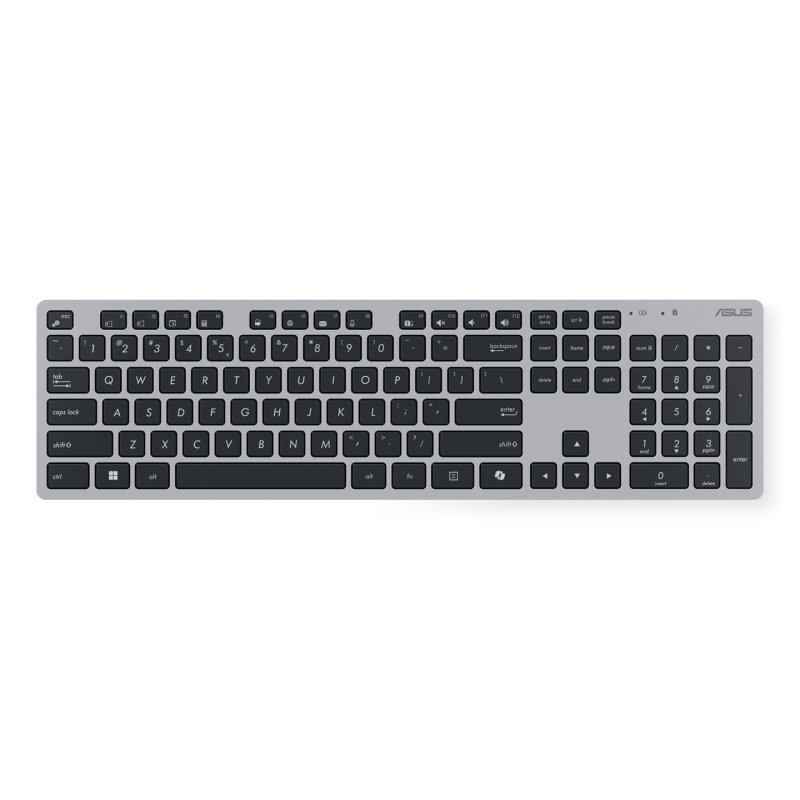 ASUS W5000 Wireless and Mouse Set keyboard Mouse included Office RF Wireless QWERTY Spanish Black, Grey