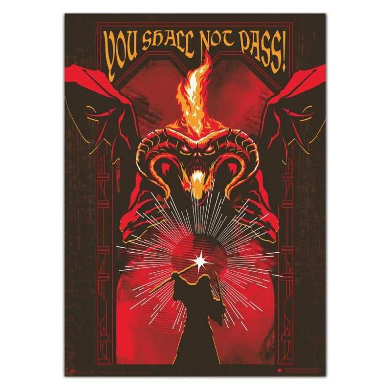 LE SEIGNEUR DES ANNEAUX - Balrog - Poster 'Phosphorescent' 50x70cm