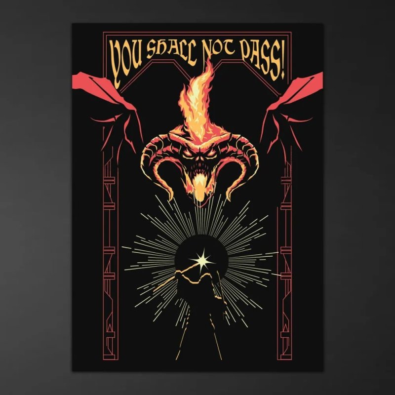 LE SEIGNEUR DES ANNEAUX - Balrog - Poster 'Phosphorescent' 50x70cm
