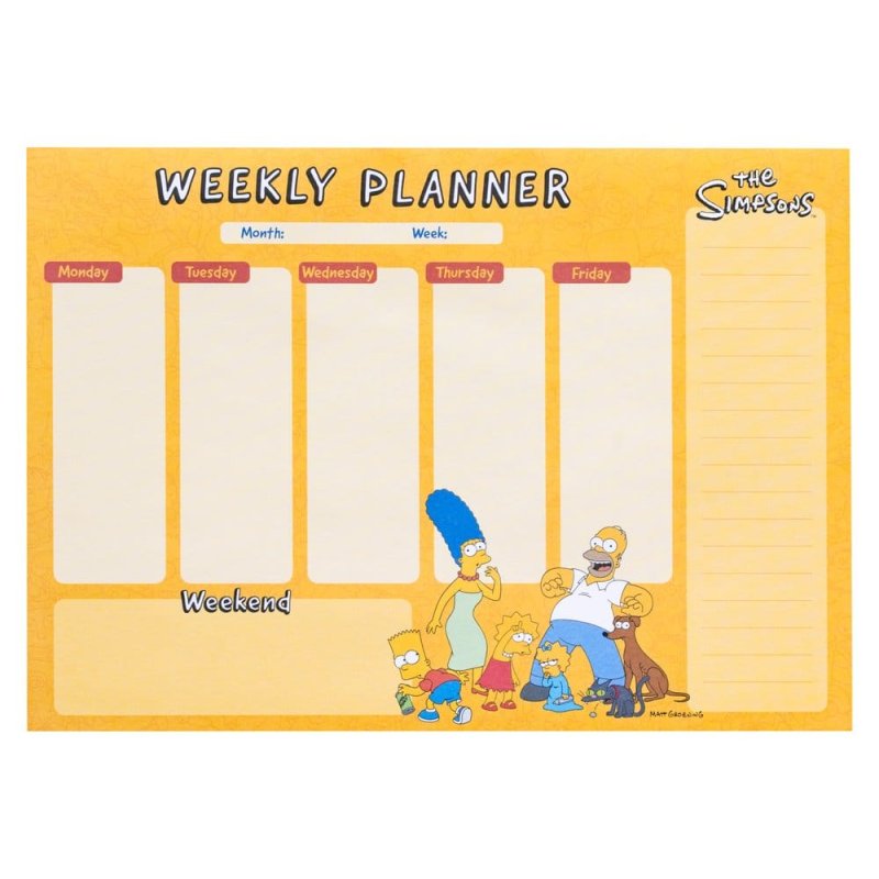 The Simpsons Weekly Planner A4