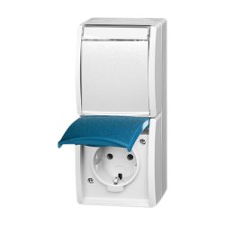 ABB 20-02 EWN-53 socket-outlet Type F Green, Grey, Blue