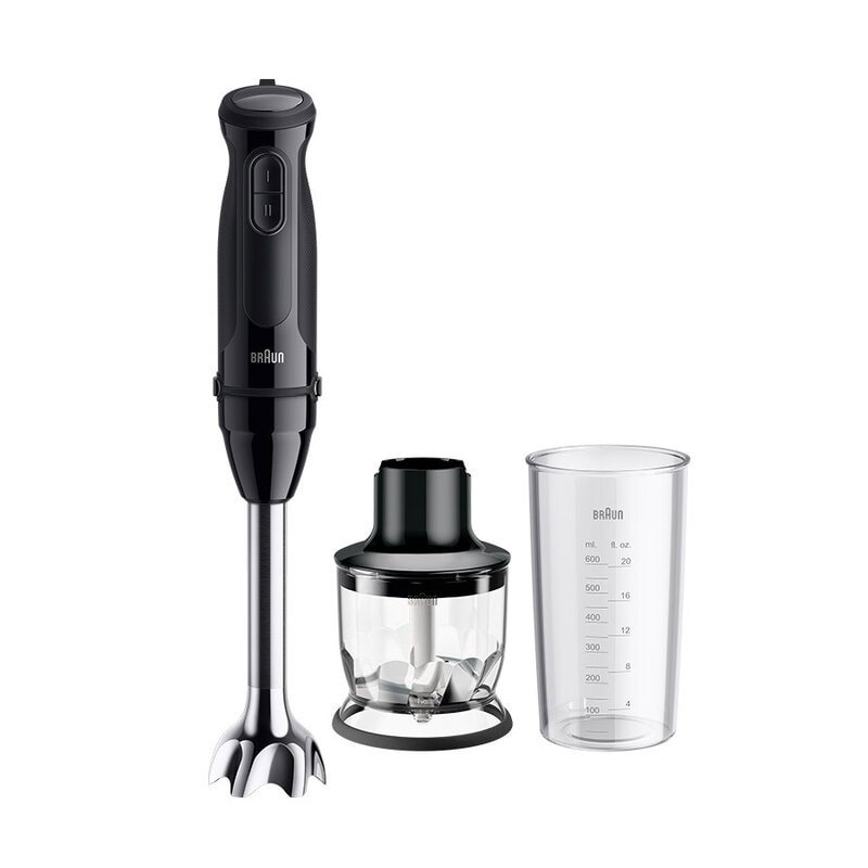 Braun MultiQuick 3 MQ30201M 0,6 L Mélangeur par immersion 900 W Noir, Acier satin