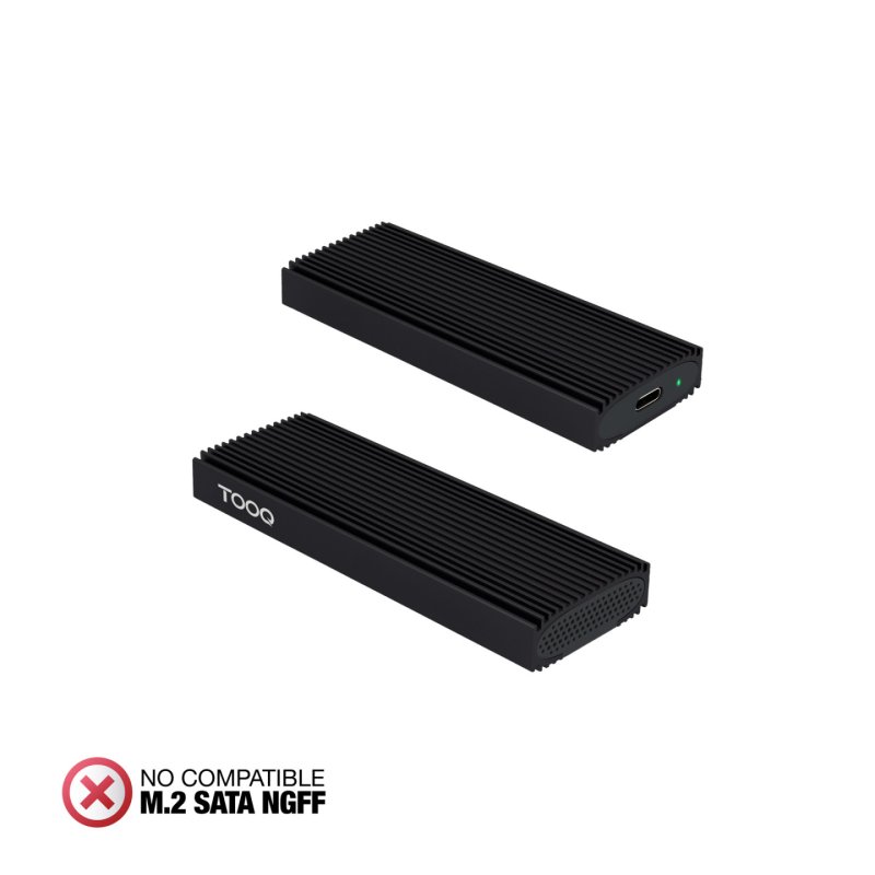 Boitier externe USB-C 3.1 Tooq Code - NVMe M.2 Type 2280 (Noir)