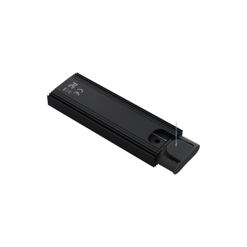Boitier externe USB-C 3.1 Tooq Code - NVMe M.2 Type 2280 (Noir)