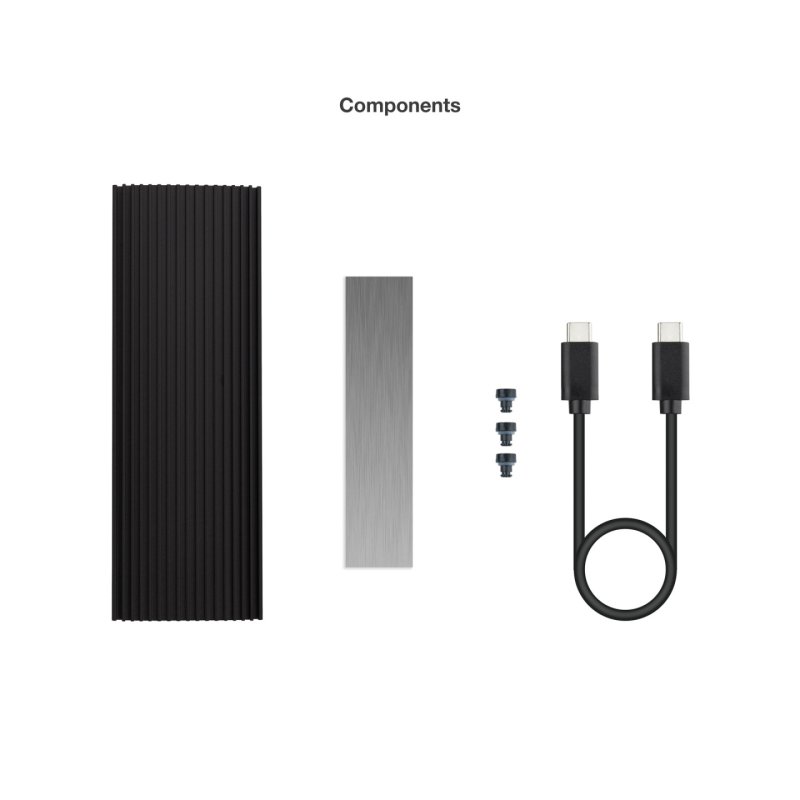 TooQ TQE-2230B Boîtier de disques de stockage Enceinte ssd Noir M.2