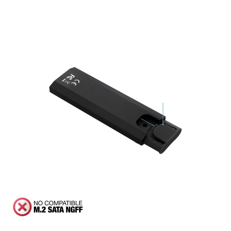 TooQ TQE-2231B storage drive enclosure SSD enclosure Black M.2