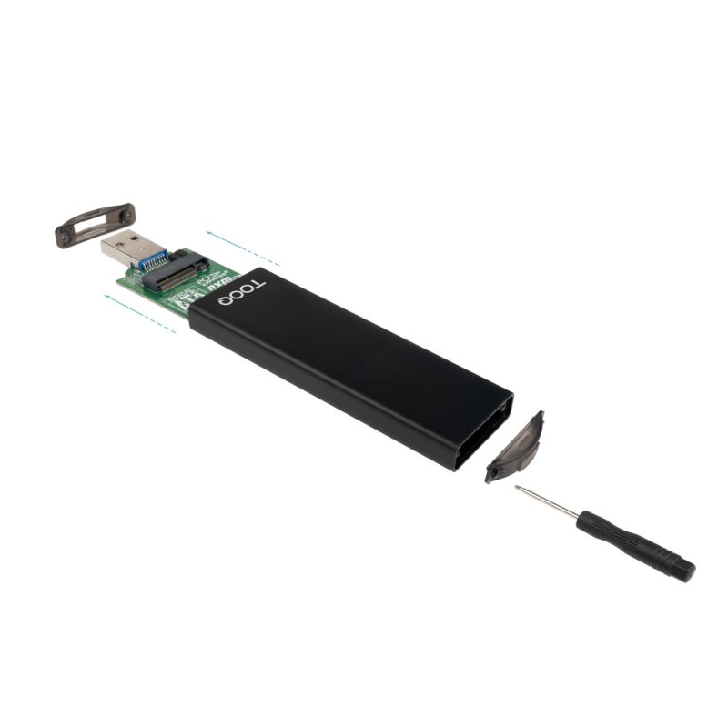 TooQ TQE-2240B storage drive enclosure SSD enclosure Black M.2