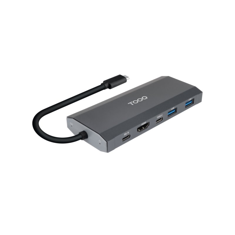 Boitier externe avec HUB USB-C 6 en 1 Tooq TQE-2241G - NVMe M.2 Type 2280 (Noir)