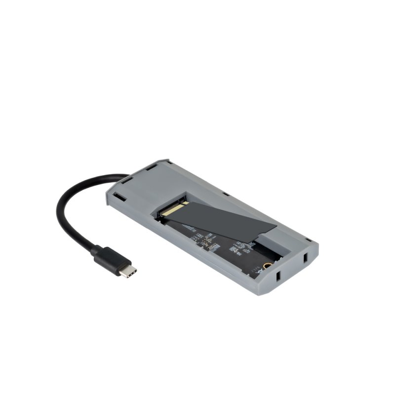 Boitier externe avec HUB USB-C 6 en 1 Tooq TQE-2241G - NVMe M.2 Type 2280 (Noir)