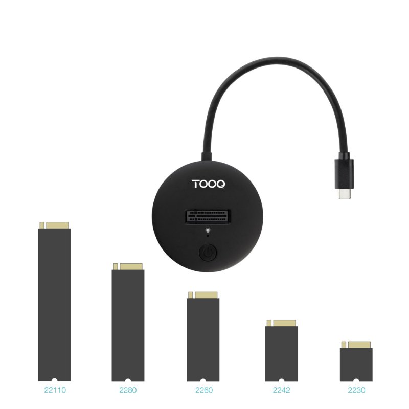 Station d'accueil USB-C 3.2 TooQ TQDS-100B pour Nvme (Noir)
