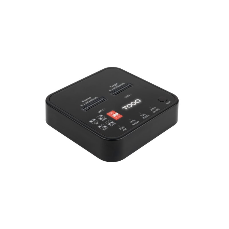 TooQ TQDS-201B Station d'accueil de disques de stockage USB 3.2 Gen 2 (3.1 Gen 1) Type-C Noir