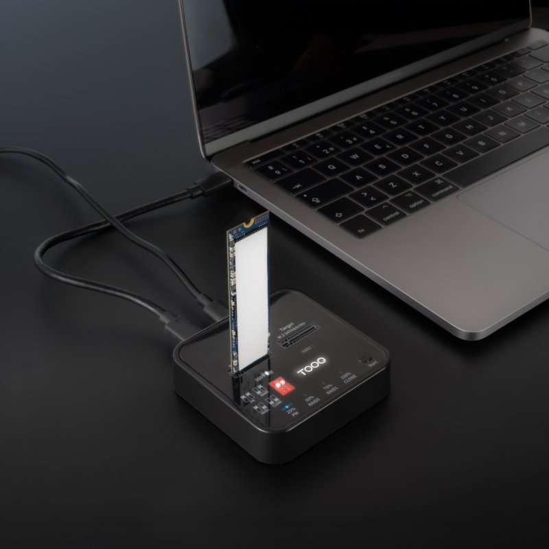 Station d'accueil USB-C 3.2 TooQ TQDS-201B pour x 2 Nvme (Noir)