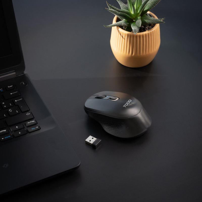 TooQ TQMW-1101-B souris Universel Droitier RF sans fil Optique 1600 DPI