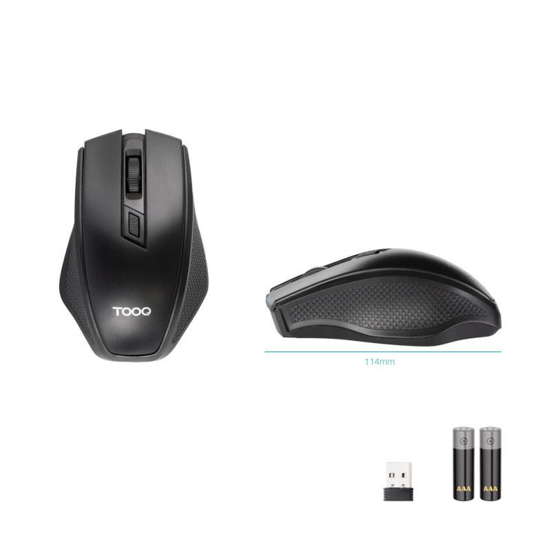 Souris sans fil Tooq TQMW-1102-B (Noir)