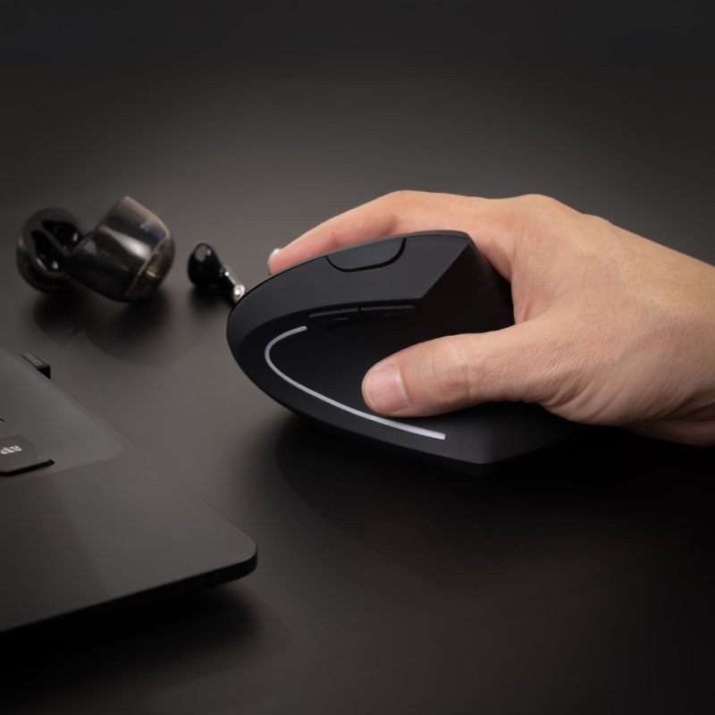 Souris sans fil ergonomique verticale Tooq TQMWG-1104-B (Noir)