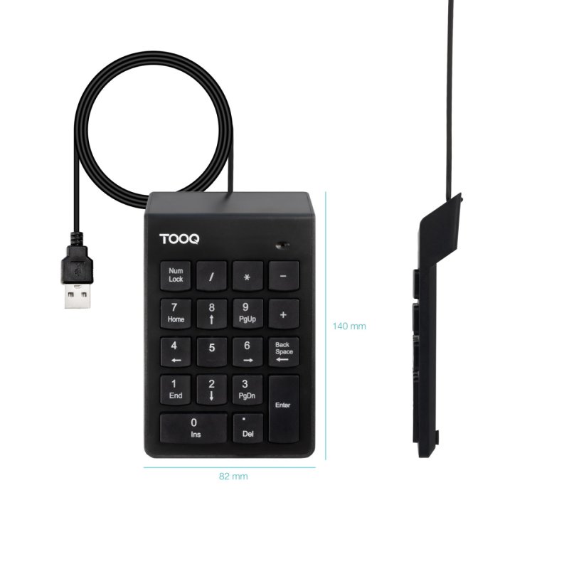 TooQ TQK-2001-B keyboard Office USB No Black