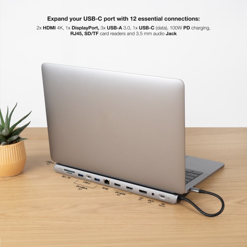 Station d'accueil portable USB-C 3.1 Nanocable 10.16.1012 (Gris)