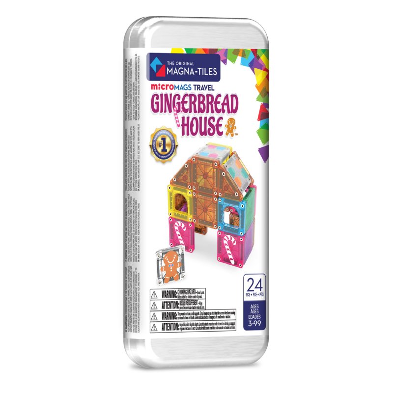 Magna Tiles - microMAGS Gingerbread House 24-Piece Travel Set (90492)