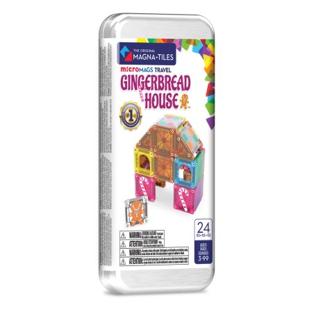 Magna Tiles - microMAGS Gingerbread House 24-Piece Travel Set (90492)