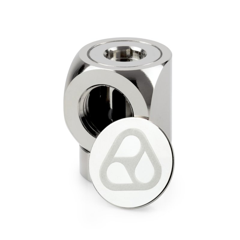 Thermal Grizzly DeltaMate Drehanschluss - FF90° Glanz Nickel