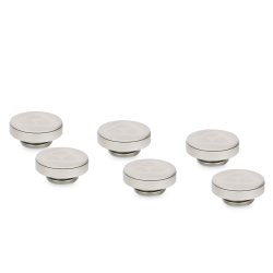 Thermal Grizzly DeltaMate Verschlussstopfen - Glanz Nickel (6er-Pack)