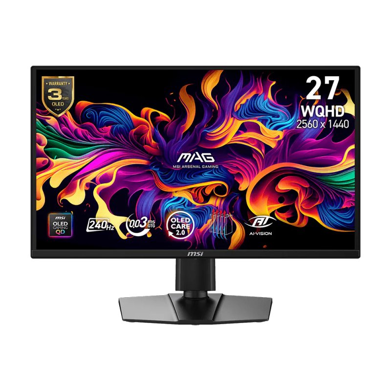 MSI MAG 272QP QD-OLED X24 écran plat de PC 67,3 cm (26.5") 2560 x 1440 pixels Wide Quad HD Noir