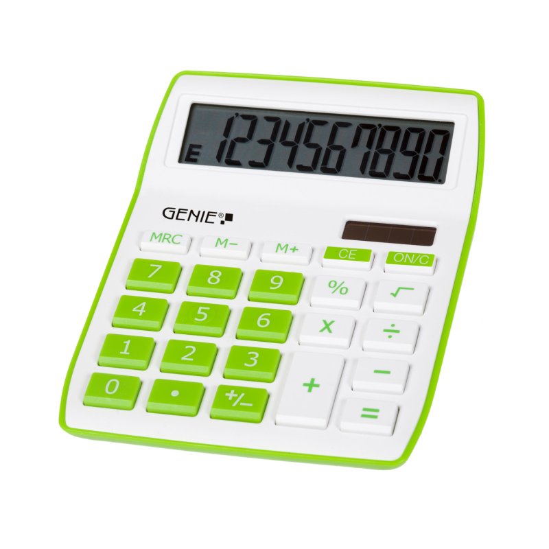 GENIE Tischrechner 840g weiß/grün