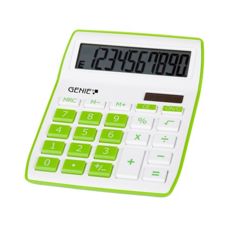 Genie 840 G calculatrice Bureau Calculatrice à écran Vert, Blanc