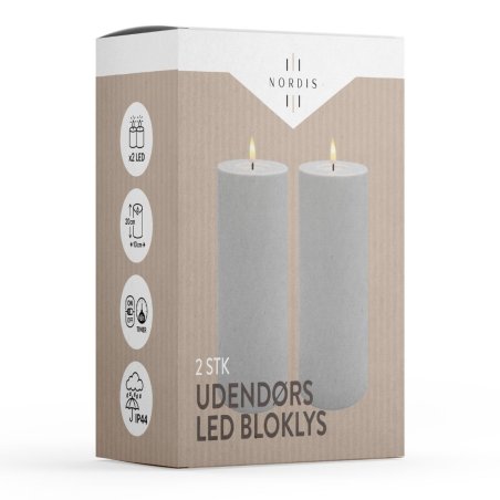 Noris - Outdoor LED Block Lights - White - 10×20 cm