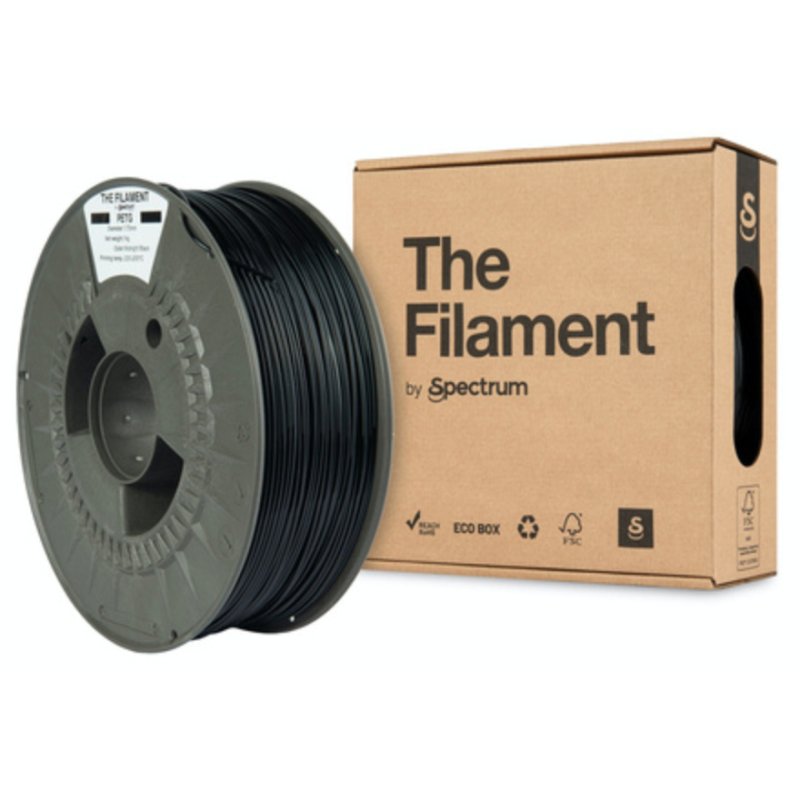Spectrum Filaments TF-24015 matériel d'impression 3D PETg (polyéthylène téréphtalate glycolisé) Noir 1 kg