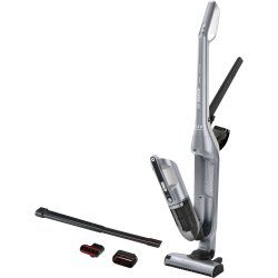 Bosch BCH3P210 aspirateur balai et balai électrique Aspirateur-balai 2 en 1 AC/Batterie Sec Sans sac 0,4 L Noir, Gris