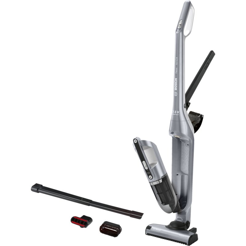 Bosch BCH3P210 aspirateur balai et balai électrique Aspirateur-balai 2 en 1 AC/Batterie Sec Sans sac 0,4 L Noir, Gris