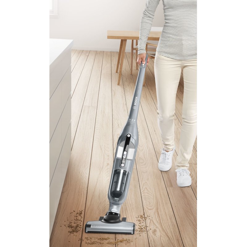 Bosch BCH3P210 aspirateur balai et balai électrique Aspirateur-balai 2 en 1 AC/Batterie Sec Sans sac 0,4 L Noir, Gris