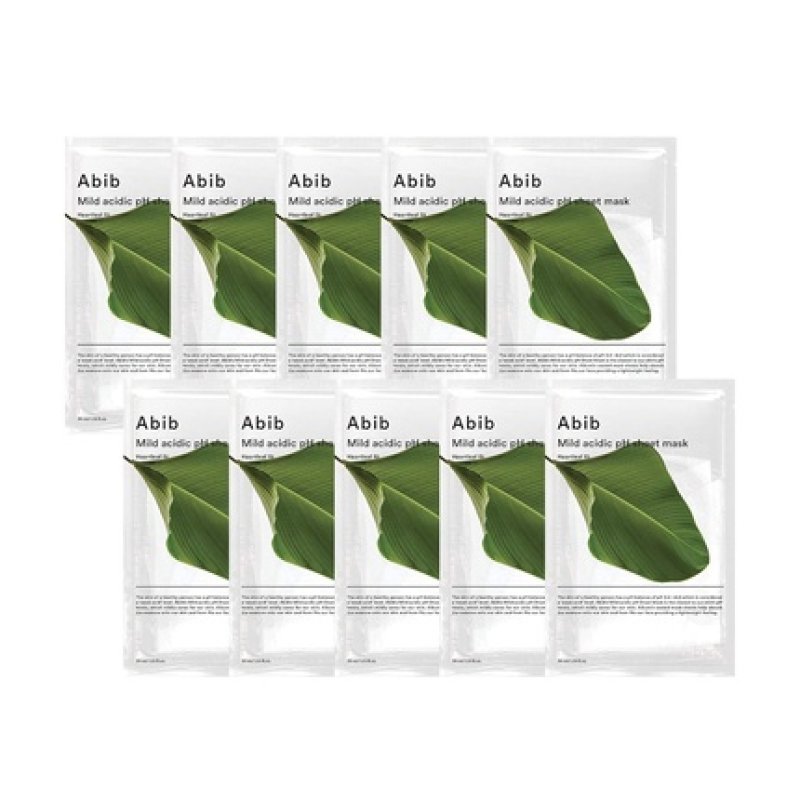Abib Mild Acidic pH Sheet Mask Heartleaf Fit 30ml 10pcs