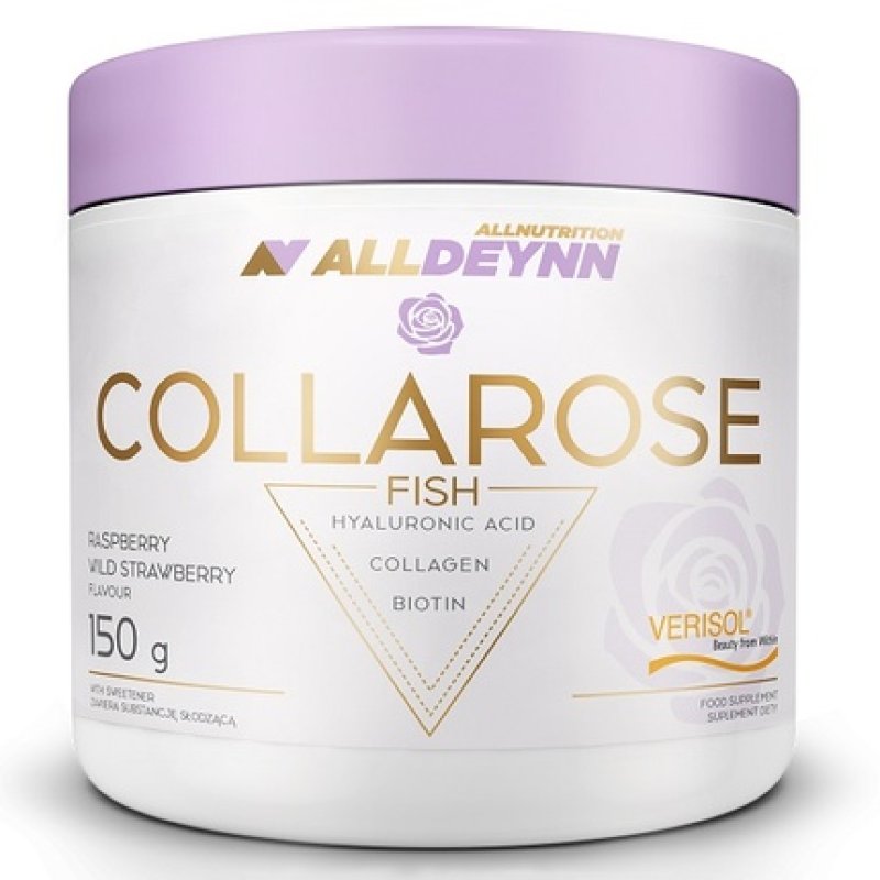 Allnutrition Alldeynn Collarose Fish Collagen Supplement 150g - Raspberry Wild Strawberry Flavor