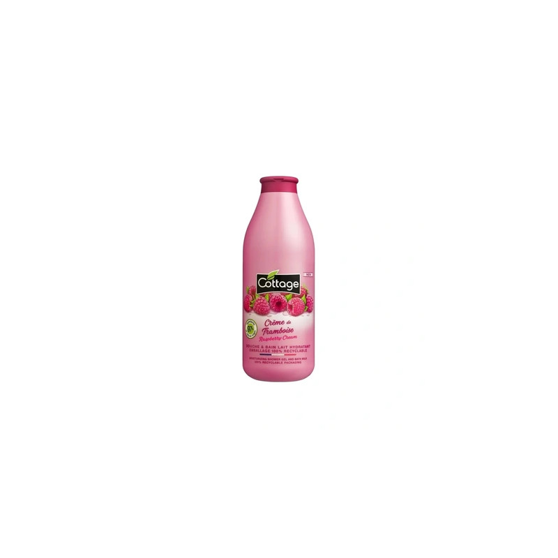 Cottage Raspberry Shower Gel and Bath Moisturising Milk 750ml