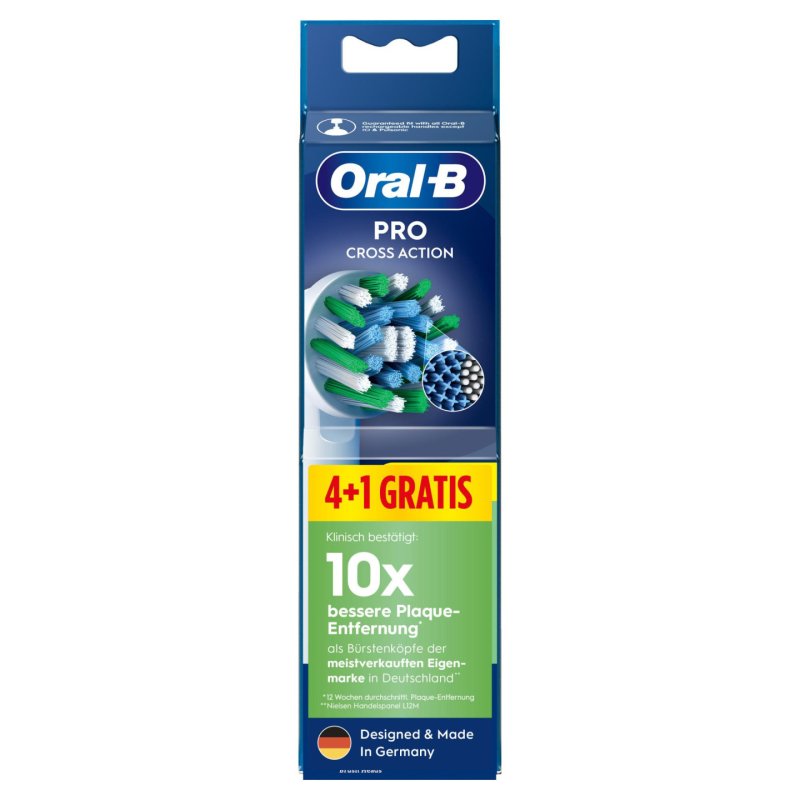 Oral-B CrossAction PRO White Replacement Brush Heads Pack of 5