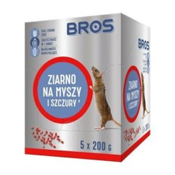 BROS Mouse and Rat Grain Bait 5 Packs of 200g - Total 1kg