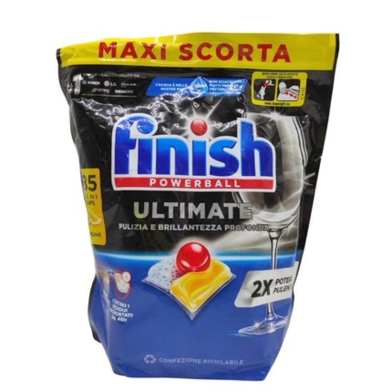 Finish Ultimate All-in-One Lemon Dishwasher Detergent Capsules 85 Count
