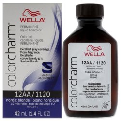 Wella Color Charm Permanent Liquid Hair Color 12AA Nordic Blonde 1.42 oz