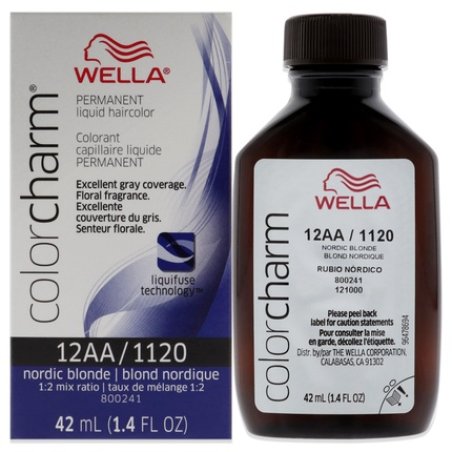 Wella Color Charm Permanent Liquid Hair Color 12AA Nordic Blonde 1.42 oz