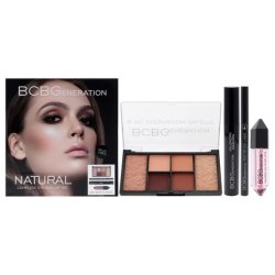 BCBGeneration Natural Complete Eye and Lip Set - Eyeshadow Palette, Felt Tip Eyeliner, Volumizing Mascara, Hyaluronic