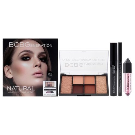 BCBGeneration Natural Complete Eye and Lip Set - Eyeshadow Palette, Felt Tip Eyeliner, Volumizing Mascara, Hyaluronic