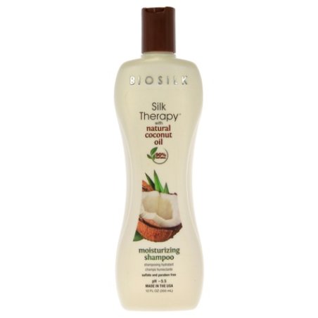 Biosilk Silk Therapy Moisturizing Shampoo with Organic Coconut Oil 12 oz