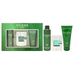 Guess Man by Guess Gift Set - 2.5oz EDT Spray, 6oz Deodorizing Body Spray, 6.7oz Shower Gel